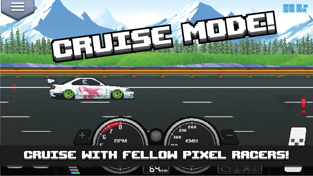 Pixel Car Racer (Пиксельный гоночный автомобиль)  [МОД Menu] Screenshot 4