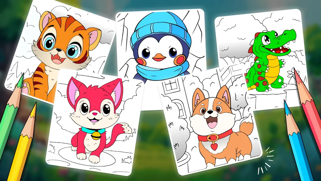 Animal coloring pages  [МОД Menu] Screenshot 2