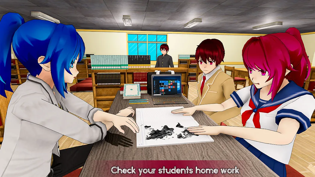 Anime Girl School Teacher 3D  [МОД Бесконечные деньги] Screenshot 5