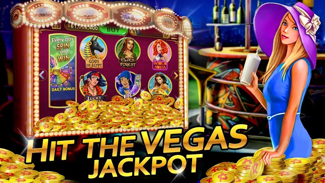 Vegas Casino - Slot Machines (Вегас Казино)  [МОД Unlocked] Screenshot 1