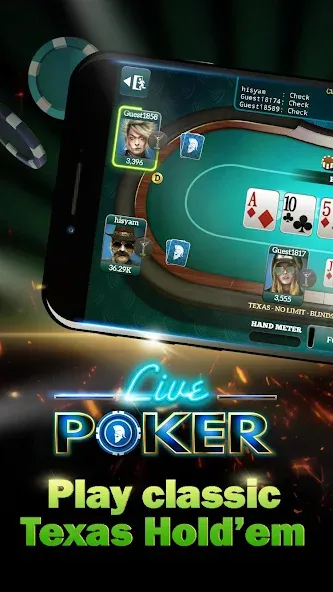 Live Poker Tables–Texas holdem  [МОД Mega Pack] Screenshot 1