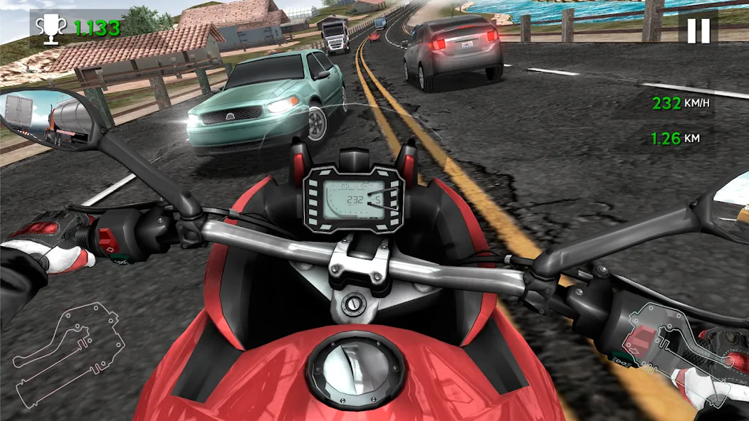 Moto Rider In Traffic (Мото Райдер в Трафике)  [МОД Unlocked] Screenshot 5