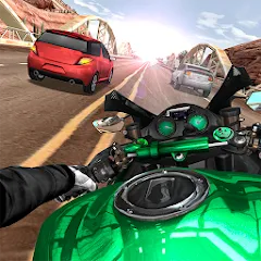 Скачать взломанную Moto Rider In Traffic (Мото Райдер в Трафике)  [МОД Unlocked] - стабильная версия apk на Андроид