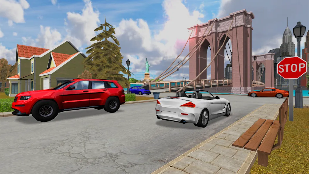 Car Driving Simulator: NY (Симулятор вождения автомобиля)  [МОД Меню] Screenshot 5