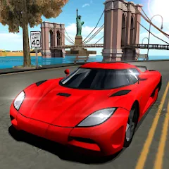 Скачать взломанную Car Driving Simulator: NY (Симулятор вождения автомобиля)  [МОД Меню] - стабильная версия apk на Андроид