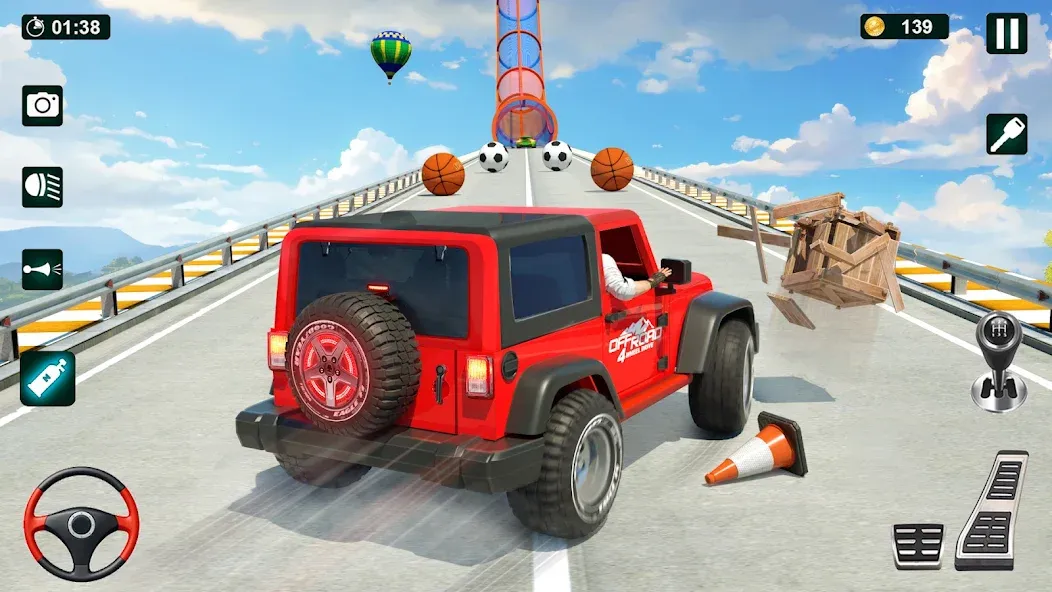 GT Car Stunt 3D: Ramp Car Game  [МОД Бесконечные монеты] Screenshot 3