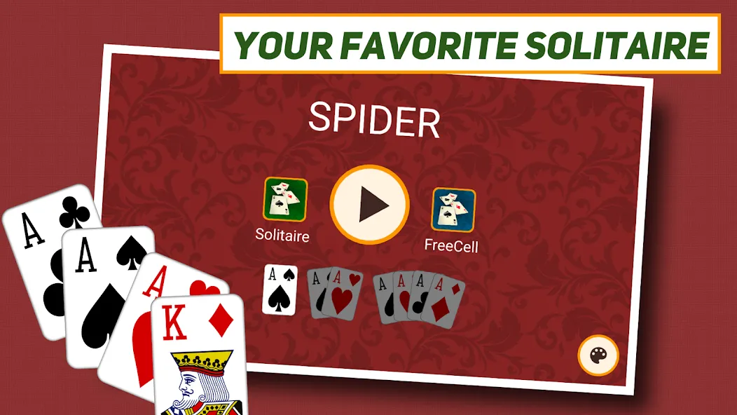 Spider Solitaire: Classic  [МОД Menu] Screenshot 1