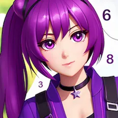 Скачать взлом Anime Manga Color by Numbers  [МОД Бесконечные монеты] - последняя версия apk на Андроид