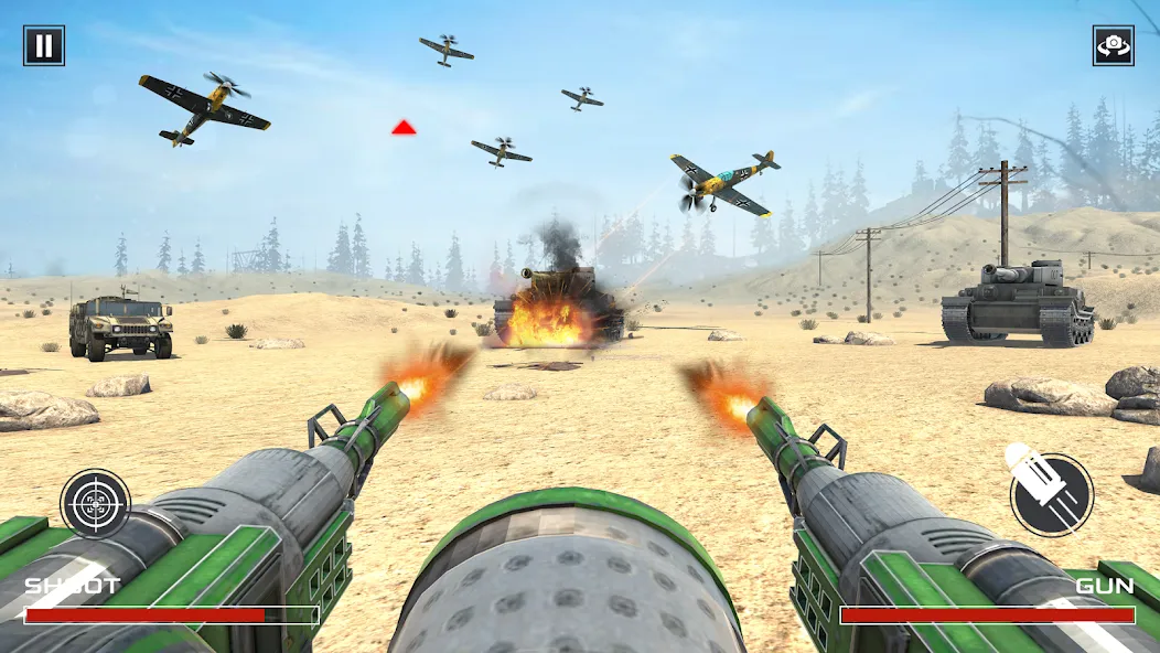 FPS War Games- Aircrafts Games  [МОД Меню] Screenshot 3