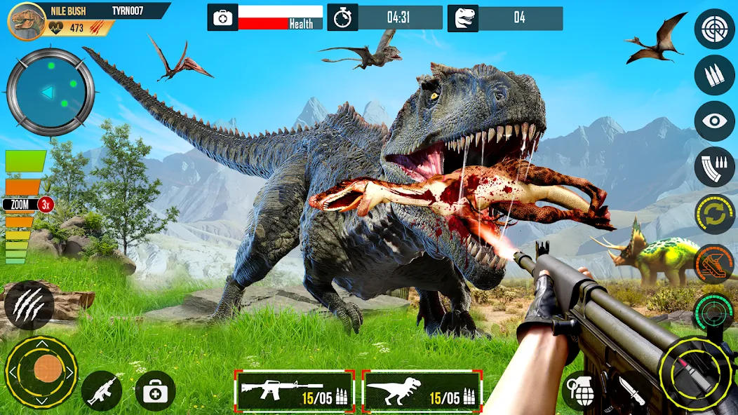 Real Dino Hunting Gun Games (Риал Дино Хантинг Ган Геймс)  [МОД Много денег] Screenshot 2