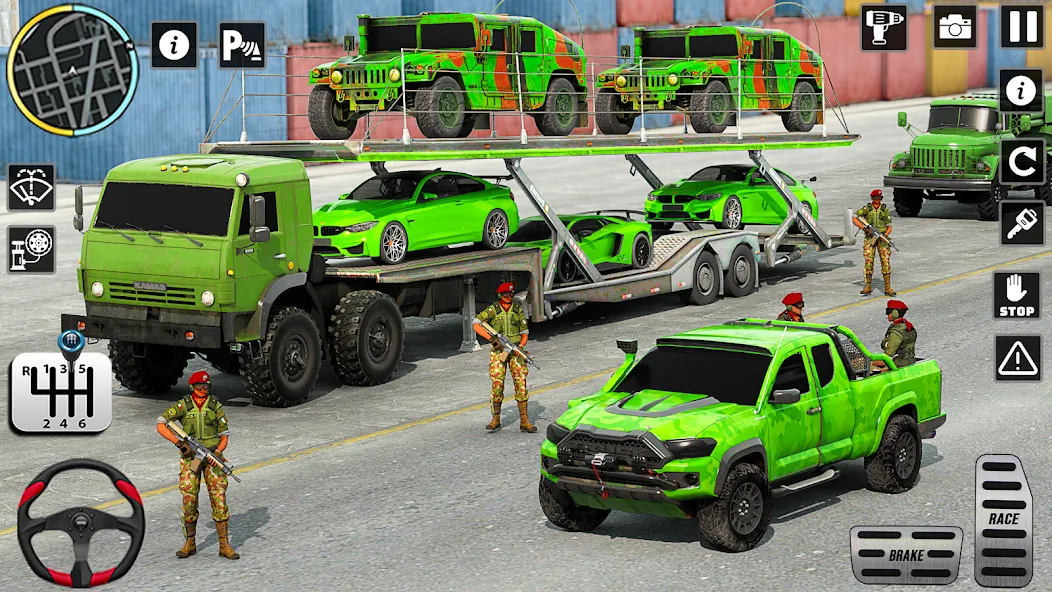 US Army Games Truck Transport (Армейские военные транспортные игры)  [МОД Бесконечные монеты] Screenshot 4