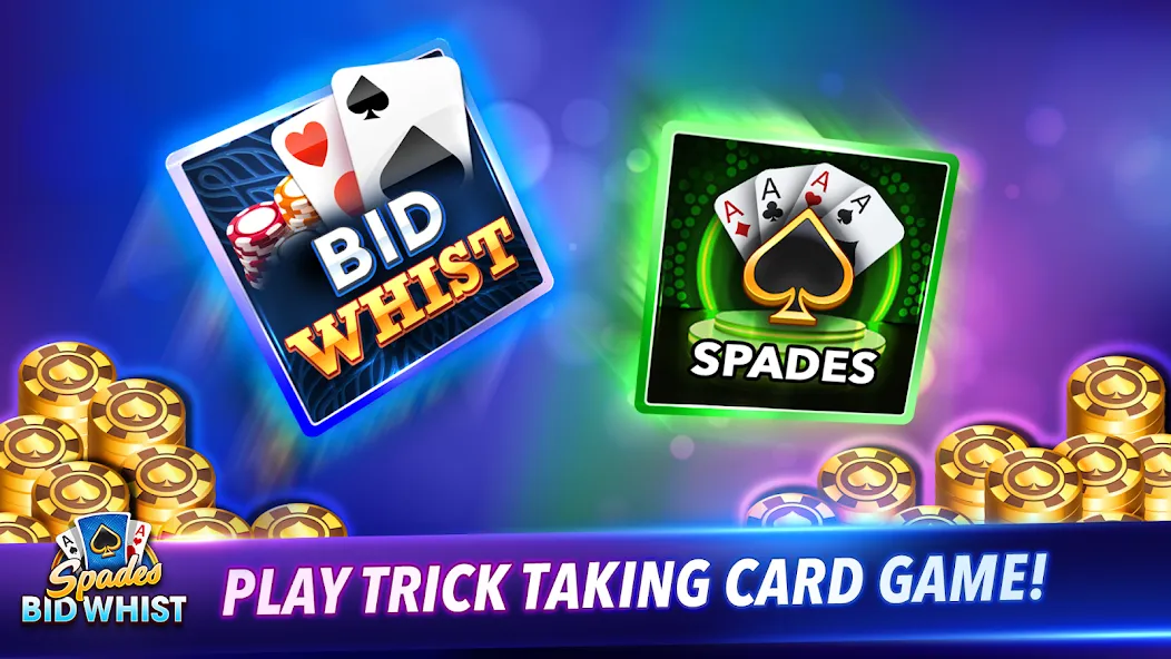 Spades: Bid Whist Classic Game (Бид Вист Классик)  [МОД Много денег] Screenshot 1