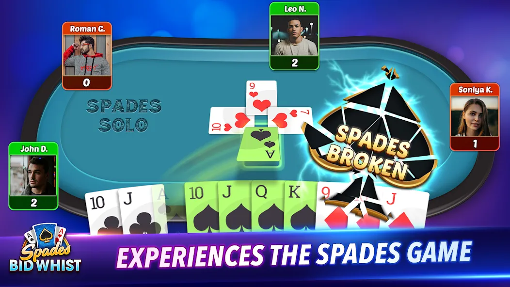 Spades: Bid Whist Classic Game (Бид Вист Классик)  [МОД Много денег] Screenshot 3