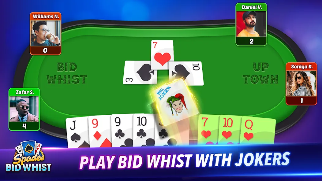 Spades: Bid Whist Classic Game (Бид Вист Классик)  [МОД Много денег] Screenshot 4