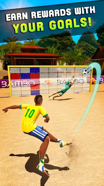 Shoot Goal - Beach Soccer Game (Шут)  [МОД Бесконечные монеты] Screenshot 2