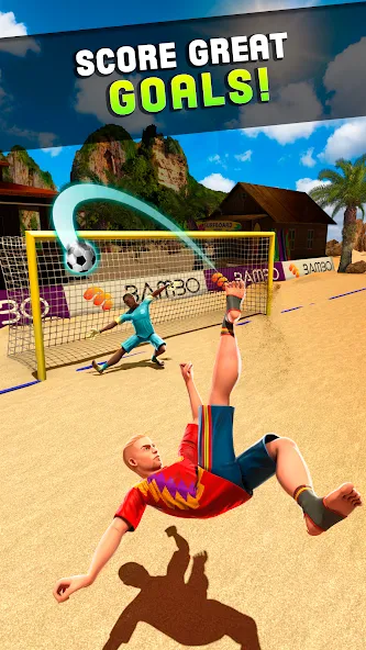 Shoot Goal - Beach Soccer Game (Шут)  [МОД Бесконечные монеты] Screenshot 3