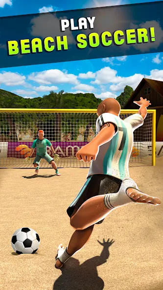 Shoot Goal - Beach Soccer Game (Шут)  [МОД Бесконечные монеты] Screenshot 4