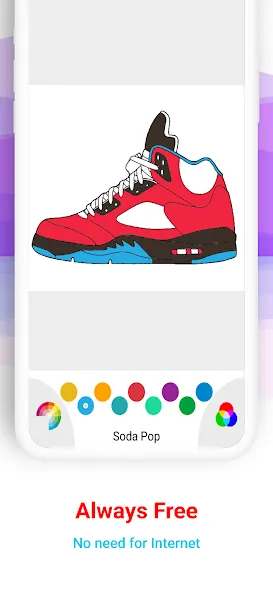 Basketball Shoes Coloring Book (Раскраска кроссовок для баскетбола)  [МОД Бесконечные монеты] Screenshot 4