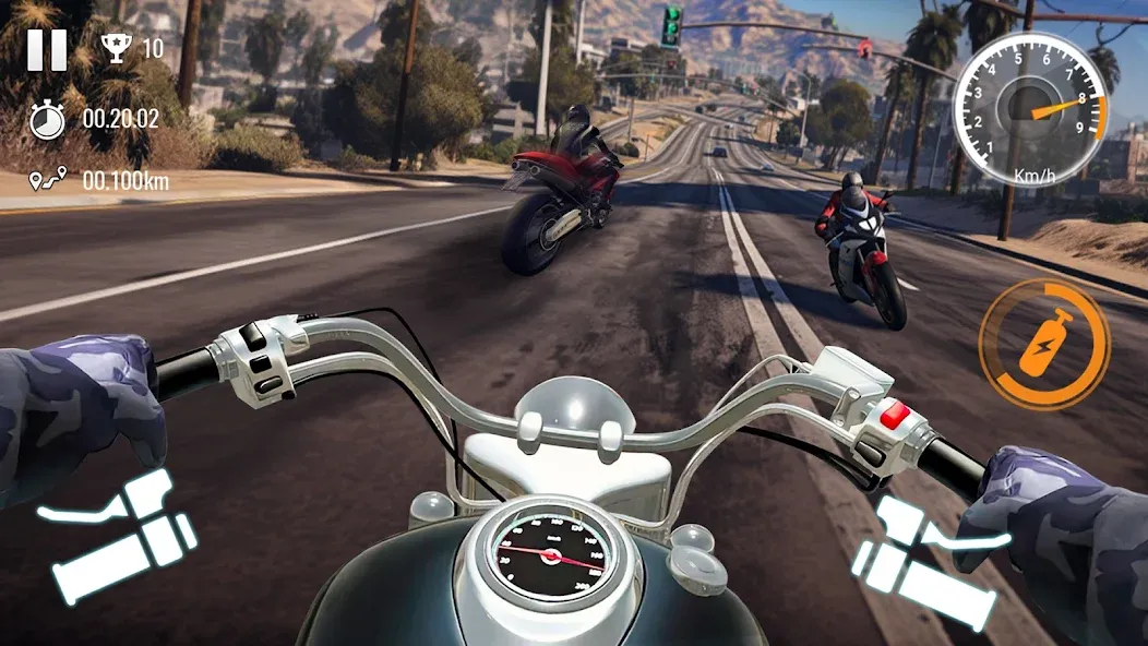 Traffic Bike Driving Simulator (Трафик Байк Драйвинг Симулятор)  [МОД Бесконечные деньги] Screenshot 2