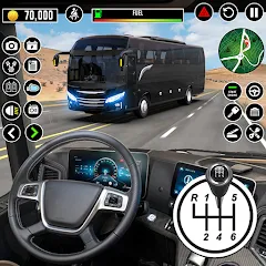 Взломанная Bus Driving School : Bus Games  [МОД Unlocked] - последняя версия apk на Андроид