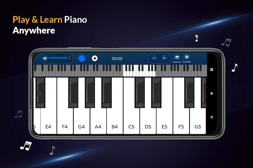 Real Piano Keyboard  [МОД Все открыто] Screenshot 1