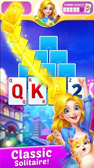 Solitaire Tripeaks Diary  [МОД Menu] Screenshot 4