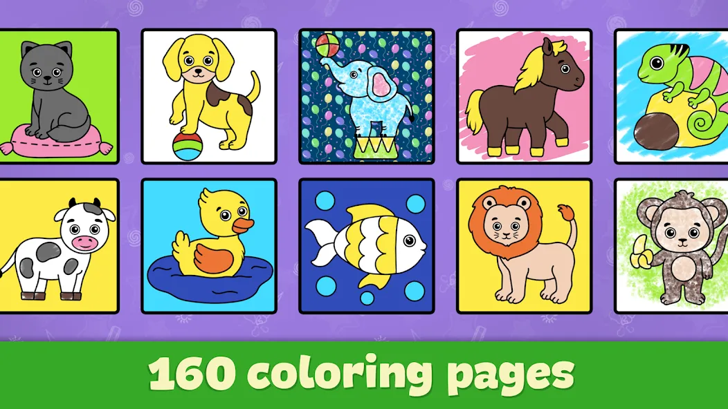 Kids Coloring & Drawing Games  [МОД Бесконечные монеты] Screenshot 5