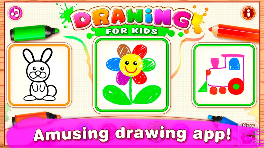 Bini Drawing for Kids Games (Бини)  [МОД Бесконечные монеты] Screenshot 1