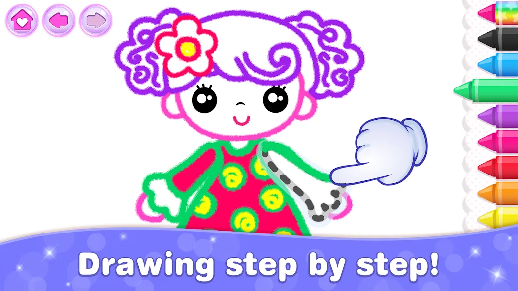 Bini Game Drawing for kids app (Бини)  [МОД Бесконечные монеты] Screenshot 3