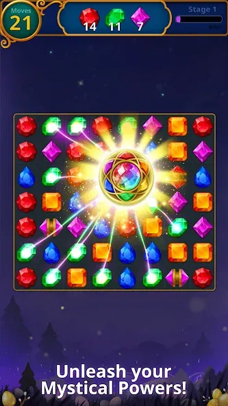 Jewels Magic: Mystery Match3 (Джуэлс Мэджик)  [МОД Unlocked] Screenshot 2