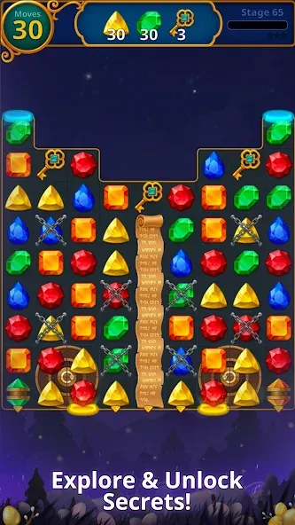 Jewels Magic: Mystery Match3 (Джуэлс Мэджик)  [МОД Unlocked] Screenshot 3