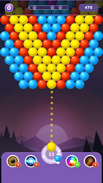 Bubble Shooter Rainbow  [МОД Бесконечные монеты] Screenshot 2