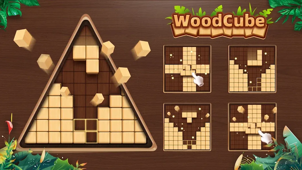 WoodCube - Woody Puzzle (ВудКуб)  [МОД Бесконечные деньги] Screenshot 1