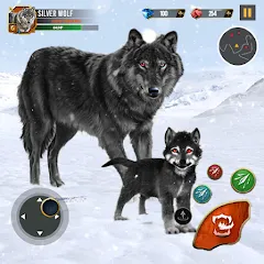 Скачать взломанную Wild Wolf Simulator Wolf Games  [МОД Mega Pack] - стабильная версия apk на Андроид