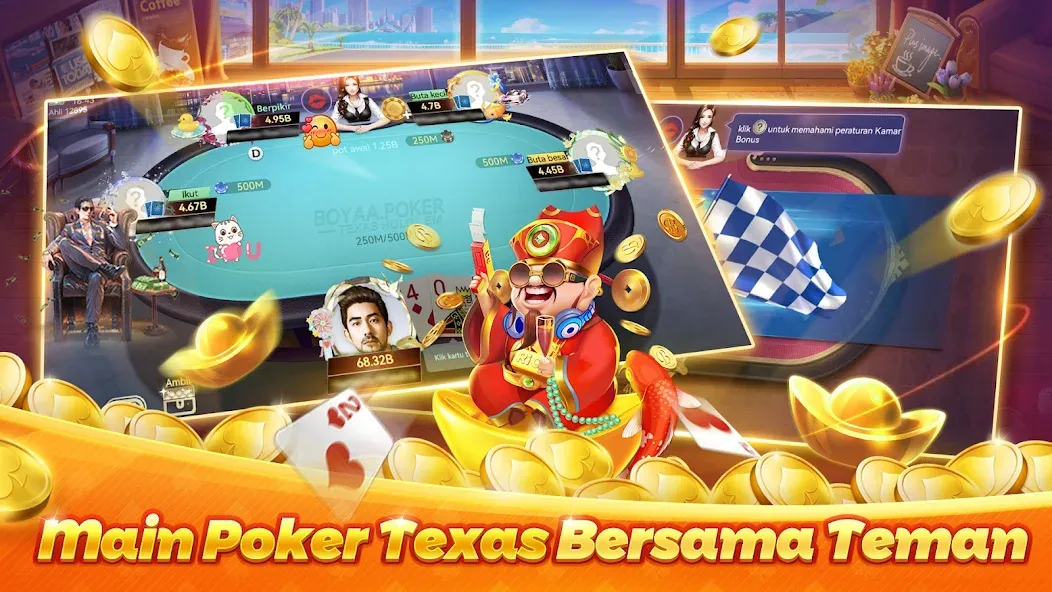 Poker Texas Boyaa (Покер Техас Бояа)  [МОД Бесконечные монеты] Screenshot 2