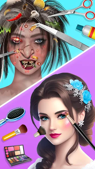 ASMR Doctor Makeup Salon games (АСМР)  [МОД Menu] Screenshot 2