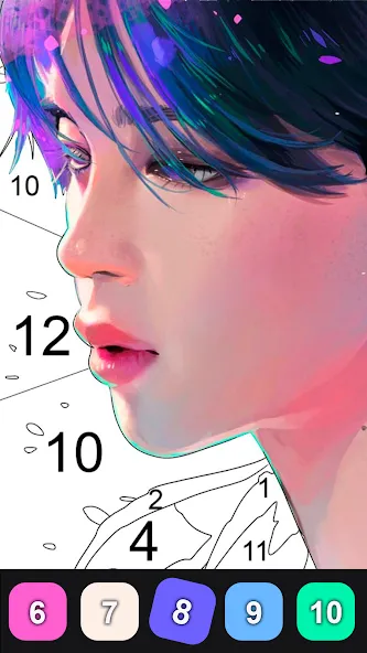 Kpop Paint by Numbers BT21  [МОД Mega Pack] Screenshot 4