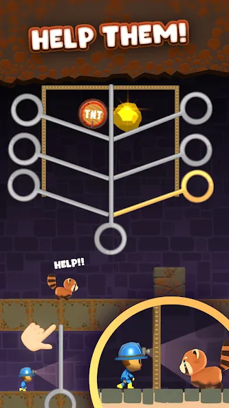 Mine Rescue: Gold Mining Games (Майн Рескью)  [МОД Меню] Screenshot 3