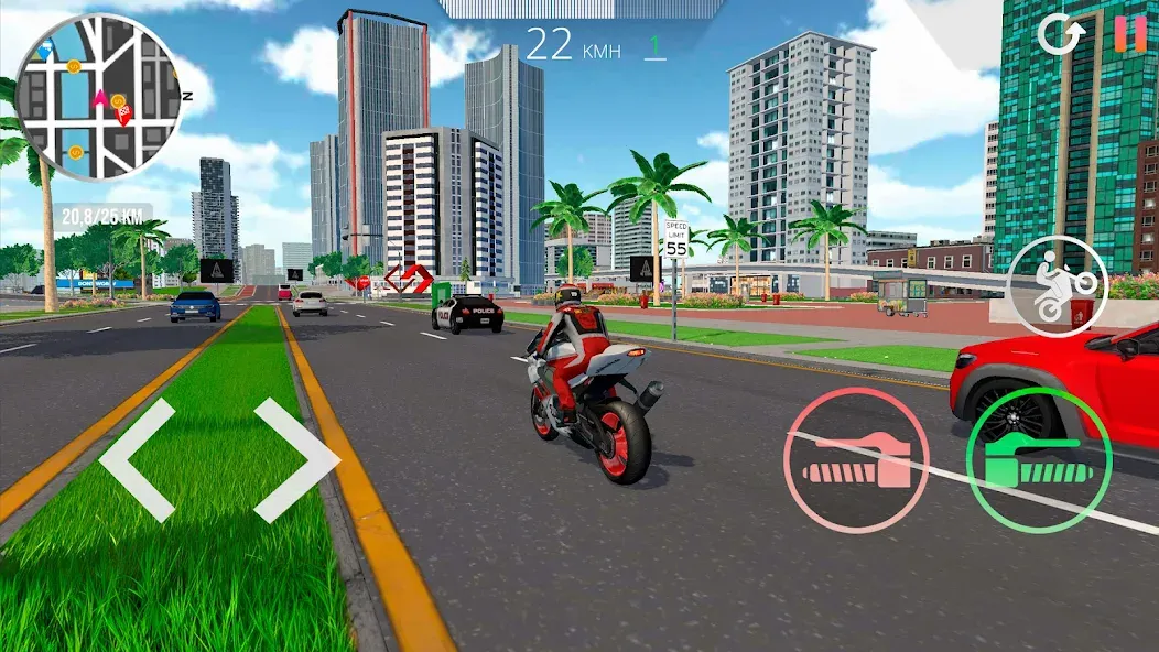 Motorcycle Real Simulator (Мотоцикл Реальный Симулятор)  [МОД Menu] Screenshot 4