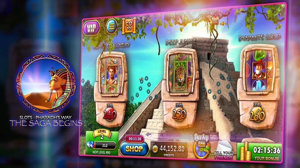 Slots - Pharaoh's Way Casino (Слоты)  [МОД Все открыто] Screenshot 1