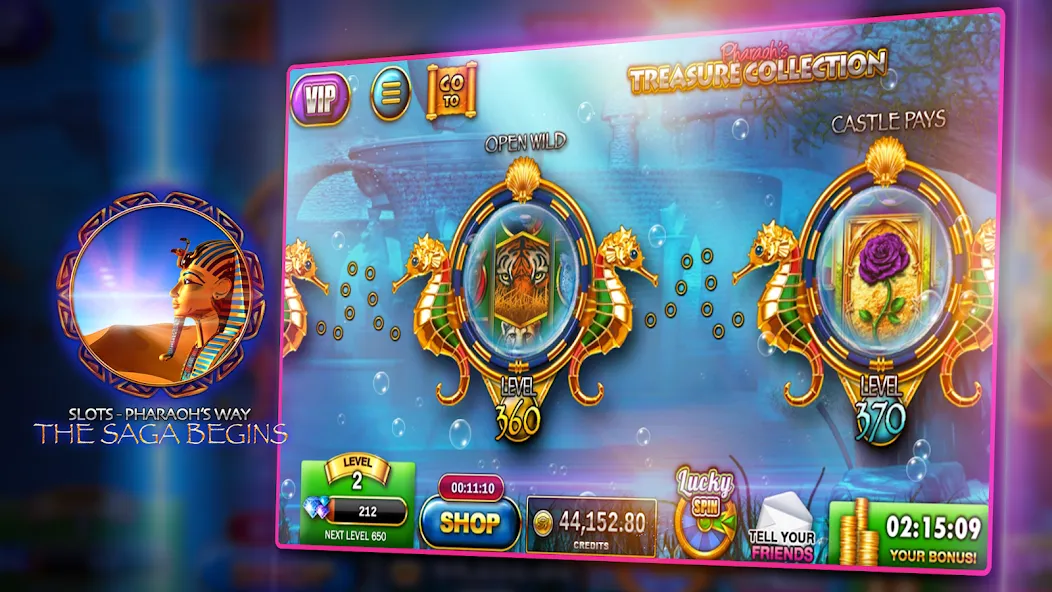 Slots - Pharaoh's Way Casino (Слоты)  [МОД Все открыто] Screenshot 2