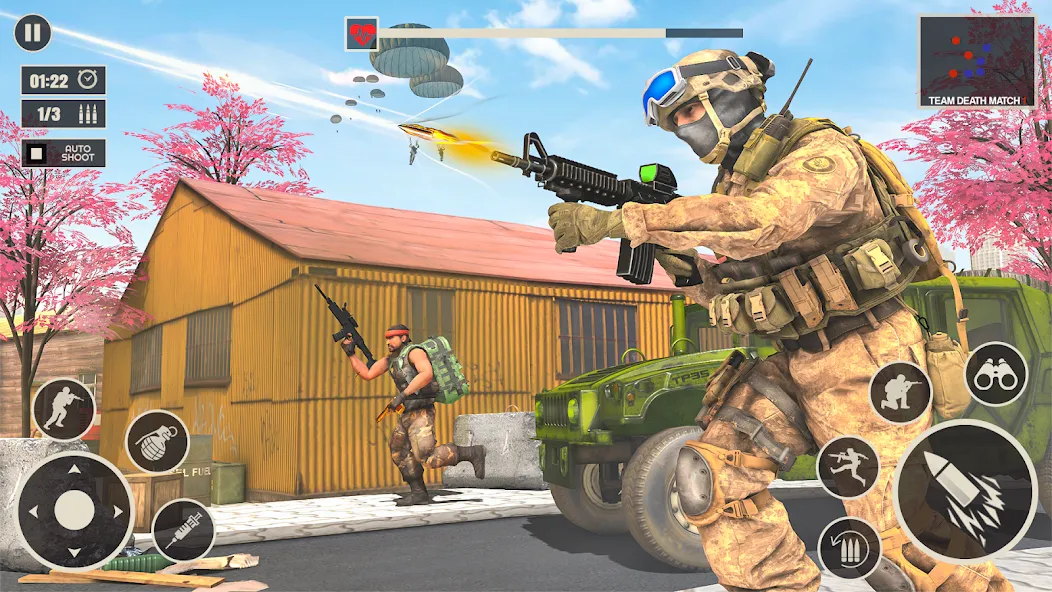 Offline War Shooting Games 3D  [МОД Все открыто] Screenshot 1