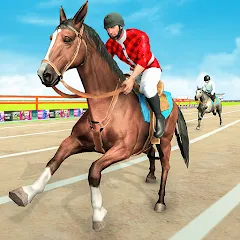 Взломанная Mounted Horse Racing Games  [МОД Меню] - полная версия apk на Андроид