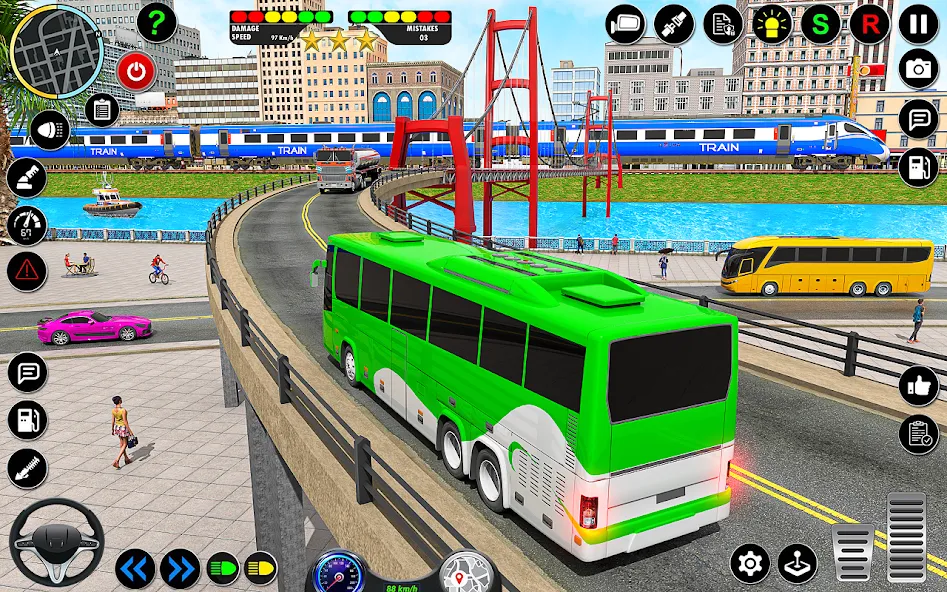 City Bus Simulator 3D Bus Game (Симулятор городского автобуса 3D  игра   )  [МОД Много денег] Screenshot 4