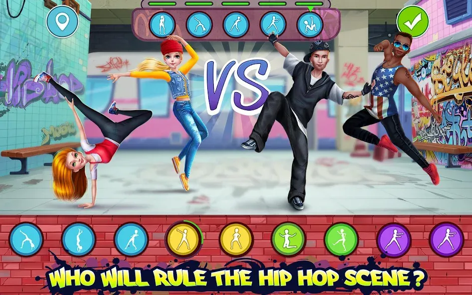 Hip Hop Battle - Girls vs Boys  [МОД Бесконечные деньги] Screenshot 1