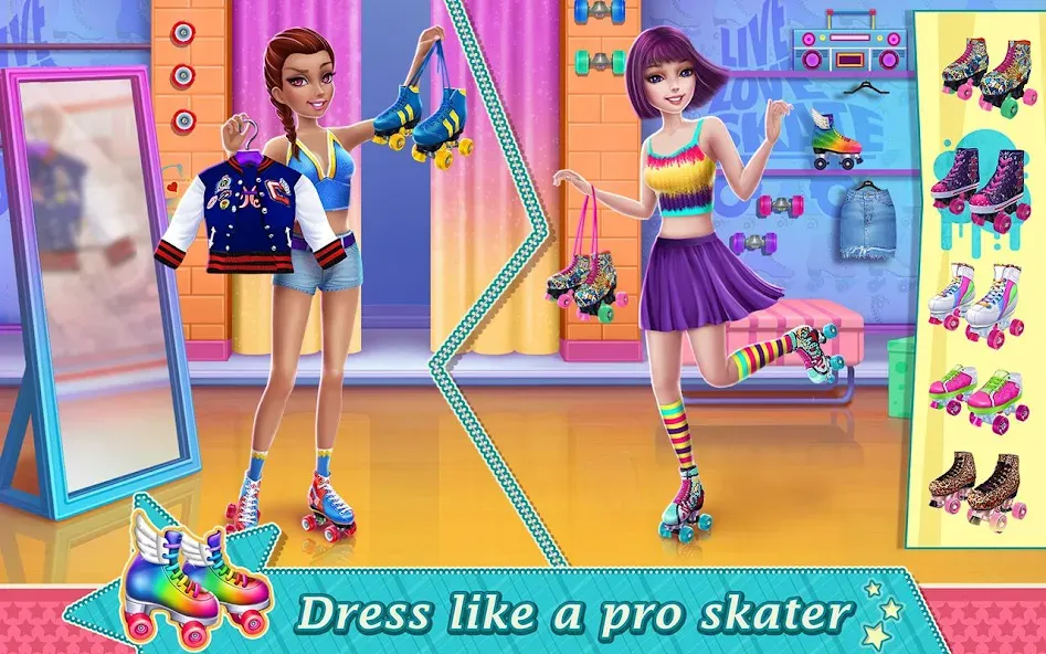 Roller Skating Girls  [МОД Все открыто] Screenshot 1