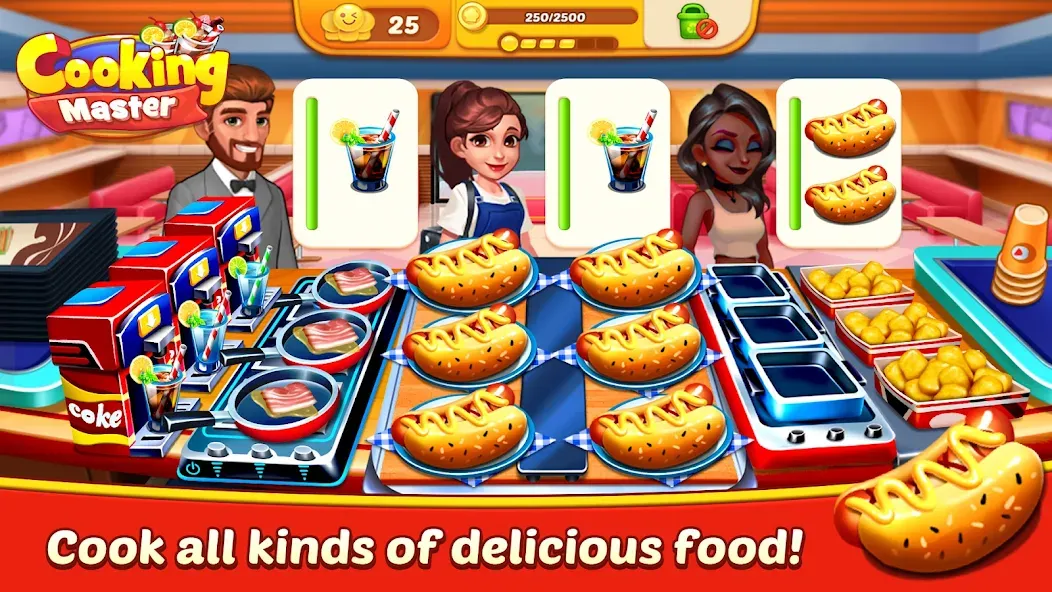 Cooking Master:Restaurant Game (Кукинг Мастер)  [МОД Меню] Screenshot 2