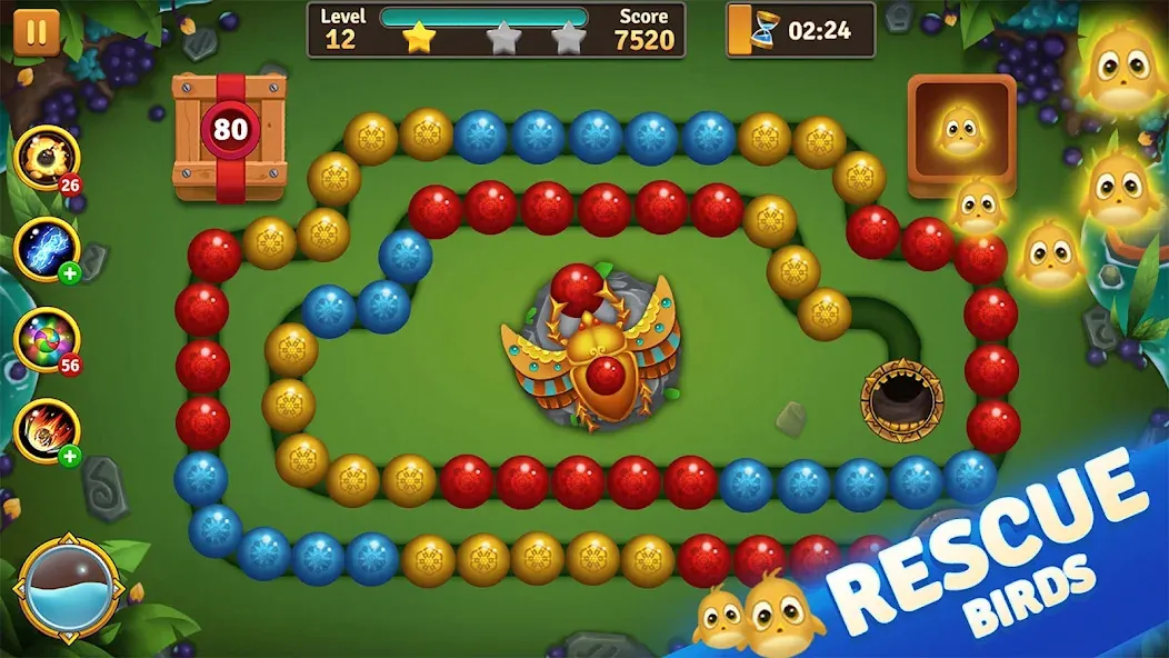 Jungle Marble Blast  [МОД Бесконечные монеты] Screenshot 2