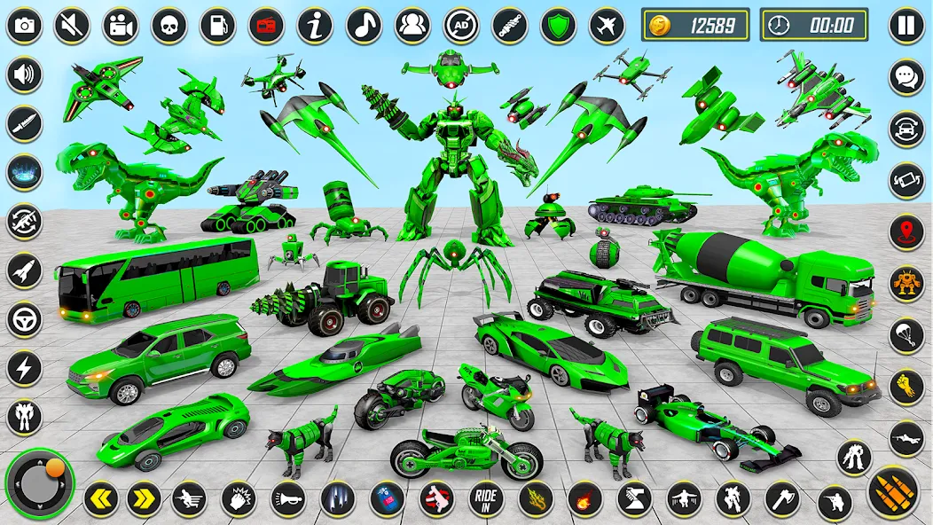 Dino Robot - Car Robot Games (Дино Робот)  [МОД Много денег] Screenshot 1