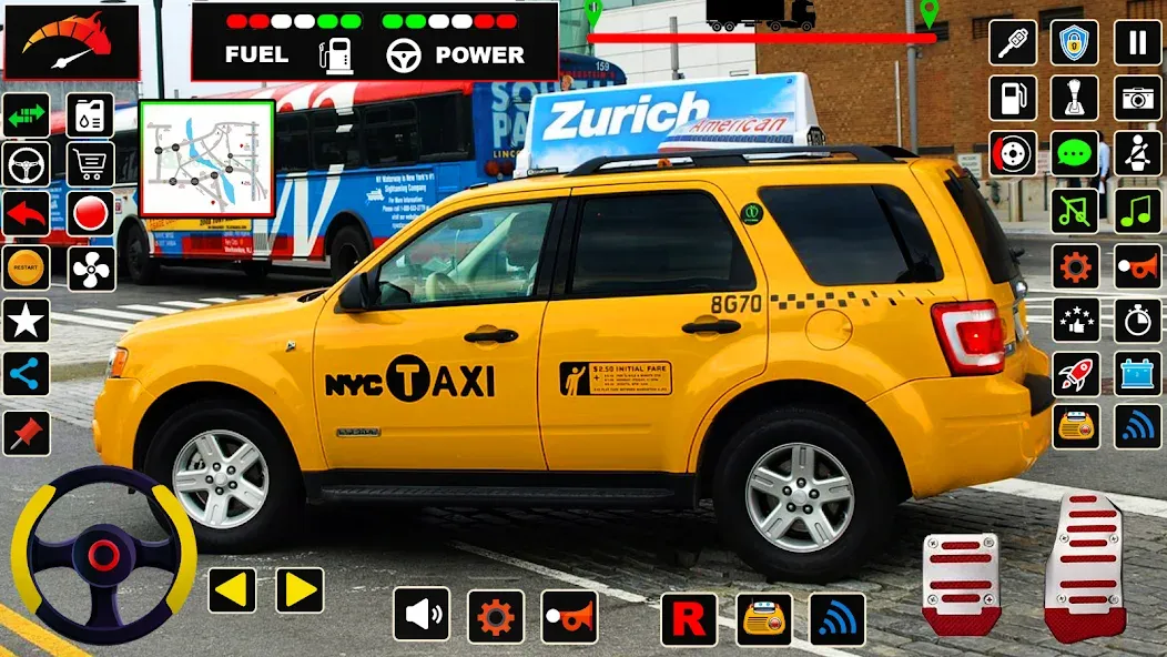 US Taxi Game 2023-Taxi Driver  [МОД Menu] Screenshot 5